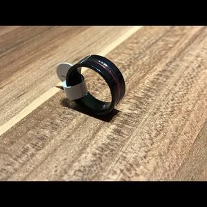 Stainless Steel Black Ring - 7